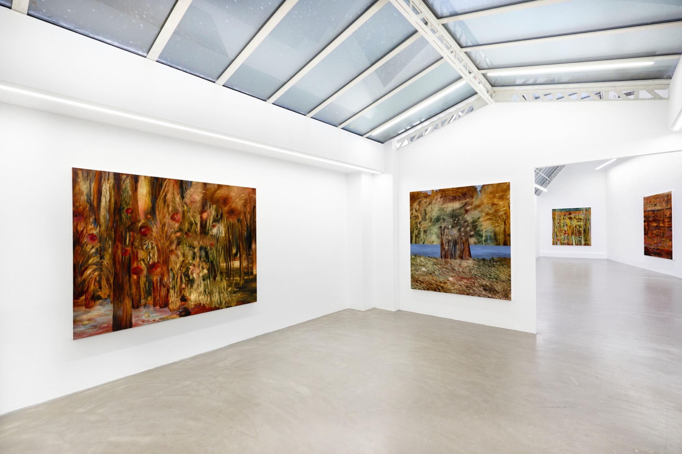 Installation view of Light, Water, Place, Bremond Capela, Paris, France, 2024